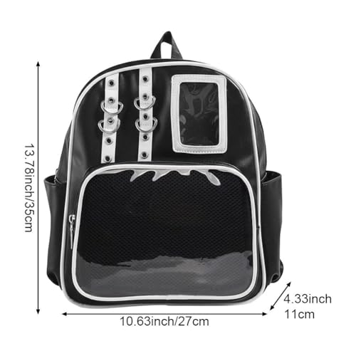 Mini mochila ita con bolsillo transparente para pines y diseño comodo de bolso de hombro 5