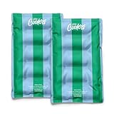Cool Coolers Reusable XL Soft Ice Packs for Coolers, Long-Lasting Lunch Box Ice Pack, High Performance Quick Freeze, 2Pk, Blue & Green Stripe