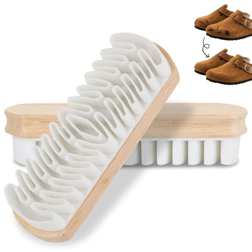 2Pcs Suede Brush for Shoes Nubuck Brush Suede Eraser Suede Shoe Brush Suede Shoe Cleaner Suede Cleaning Brush for Shoes Bags Sofa with Wooden Handle Stain Eraser