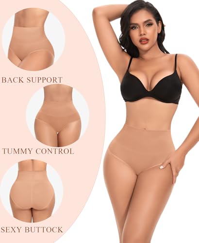 Image of Werena Tummy Control Shapewear Underwear for Women High Waisted Body Shaper Panties Shaping Briefs