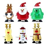 Toyvian 6 Stück Aufzieh Spielzeug Weihnachten Neuheit Spielzeug Uhrwerk Spielzeug für Kinder Xmas Party Favors