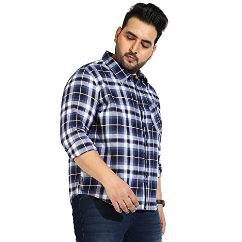 Image of CAHOOT Instafab Plus Men's Button Up Regular Fit Shirt for Casual Wear | Modern Clothing Shirt Crafted with Regular Sleeve, Comfort Fit & High-Performance for Everyday Wear