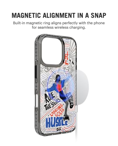 Image of DailyObjects Drift4L Stride 2.0 Magnetic Case Cover Compatible with iPhone 16 Pro Max | Wireless Charging Slim Back Cover | 2 Layer Edge Protection & Shockproof