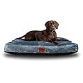 Slumberdown Dog Bed Large Washable - Raised Anti Anxiety Calming Cat/Dog Beds, Orthopaedic Dog Crate Mattress for Medium/Large/XL Pet & Adults - Anti Slip Human Dog Bed, Soft Removable Cover, Grey
