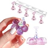 Acrylnagel Kunst Praxis Stand Press On Nagel Halter Nagelspitzen Übung Stand Magnetischer Nagel Übung Halter Fingernagel DIY Nagel Ständer für Falschen Nagel Maniküre Werkzeug