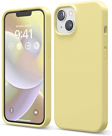 elago Liquid Silicone Case Compatible with iPhone 14 Case (6.1"), Premium Silicone, Full Body Protection - 4 Layer Shockproof Phone Cover, Anti-Scratch Soft Microfiber Lining (Stone)