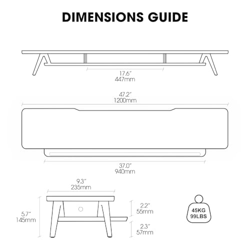 Image of Fenge Dual Monitor Stand, Monitor Stands Riser for 2 monitors, 47.2 Inch Wood Desk Shelf with Storage Organizer and Cable Management for Office Desk Accessories
