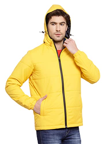 Image of Style Quotient Men Yellow Lightweight Padded Jacket