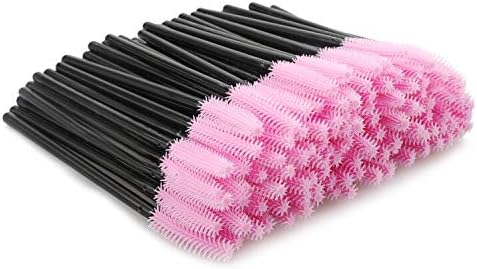 100 PCS Silicone Disposable Eye Brushes, Brush Mascara Wands, Eyelash Mascara Brushes Eye Lash Applicator Brush