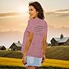 Women Graphic T-Shirts Casual Short Sleeve Tee Tops(Available in Plus Size), Pink, XXL #2