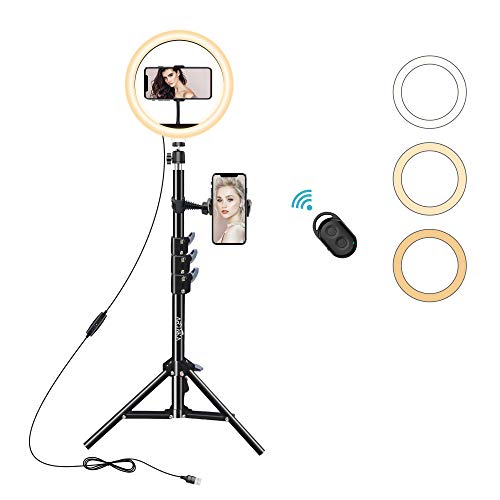 Hottest Sale Arvnka 8 Selfie Ring Light with 51 Extendable Tripod Stand & 2 Phone Holders& Bluetooth Remote, Dimmable LED Camera Ringlight with 3 Light Modes and 10 Brightness Levels, for Photography/TikTok One-Day Sale: Up to 70% Off Arvnka 8 Selfie Ring Light with 51 Extendable Tripod Stand & 2 Phone Holders& Bluetooth Remote, Dimmable LED Camera Ringlight with 3 Light Modes and 10 Brightness Levels, for Photography/TikTok