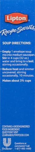 Miniatura 20 de Lipton Recipe Secrets - Mezcla de sopa y inmersión para una deliciosa comida, sabor a cebolla fornida con tus recetas favoritas, 2.2 onzas, 2