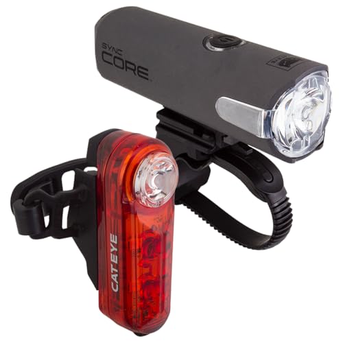 CATEYE SYNC USB Rechargeable Bike Safety Light System – SYNC Multiple LED Lights, Smartphone App Control, 360° Visibility, Wide-Angle OptiCube™ Lens, for Road, MTB, Urban, Gravel Cycling