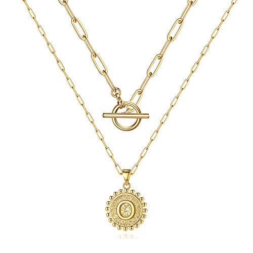Collier en chaîne avec trombone plaqué or 14K véritable éclatant