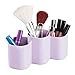 Produktbild mDesign praktischer Kosmetik Organizer  dekorative Kosmetik Aufbewahrungsbox für Pinsel und Wimperntusche  Ablage mit 3 Fächern zur Schminkaufbewahrung  helllila