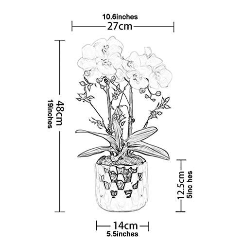 Vase décor simulation orchidée papillon pour pot plastique intérieur salon
