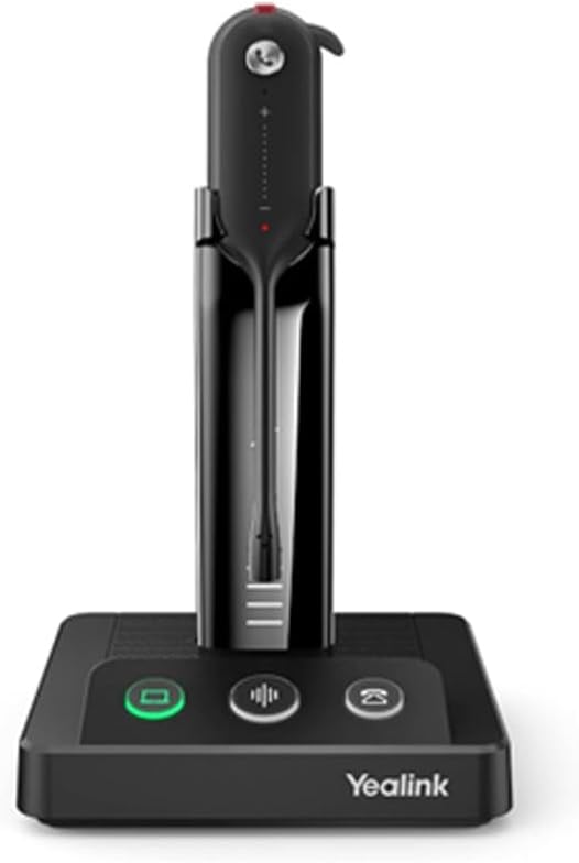 Yealink WH63 Mono Bluetooth Noise Canceling Mic Headset Bundle with Cam 313 2MP Webcam, MK540 Wireless Keyboard and Mouse, Gel Wrist & Mouse Pad, Mini Speaker