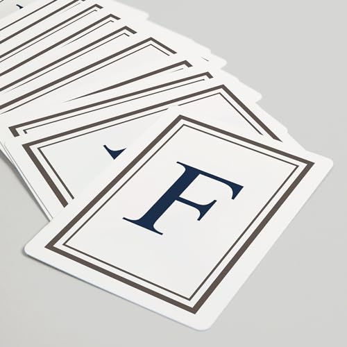 Baraja de Póker Lantern Press Monogram Gris y Azul miniatura 5