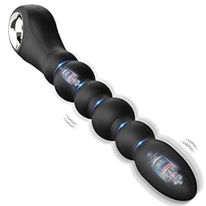 Deluxe anale dildo vibrators anale plug met trekring handvat buttplug prostaatstimulator met 2 supermotor en 3 x 9 vibratiemodus, seksspeelgoed voor paren mannen vrouwen