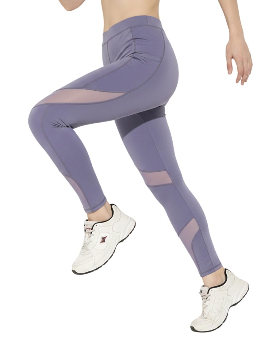 Women's & Girl's Premium Poly Spandex Mid Waist Yoga Leggings for Women – 4 Way Stretch Airmax Breathable Gym Tights with Pockets, Soft Biowash Activewear for Workout, Jogging & Fitness-image-42