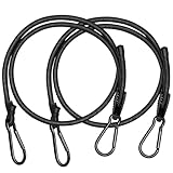 AWELCRAFT 調節式ゴムバンド バンジーコード カラビナフック 20cm～100cm 2本 長さ自由自在 荷締め ゴムロープ 荷台用 荷物固定 荷崩れ防止 自転車 バイク アウトドア キャンプ 1m*2本