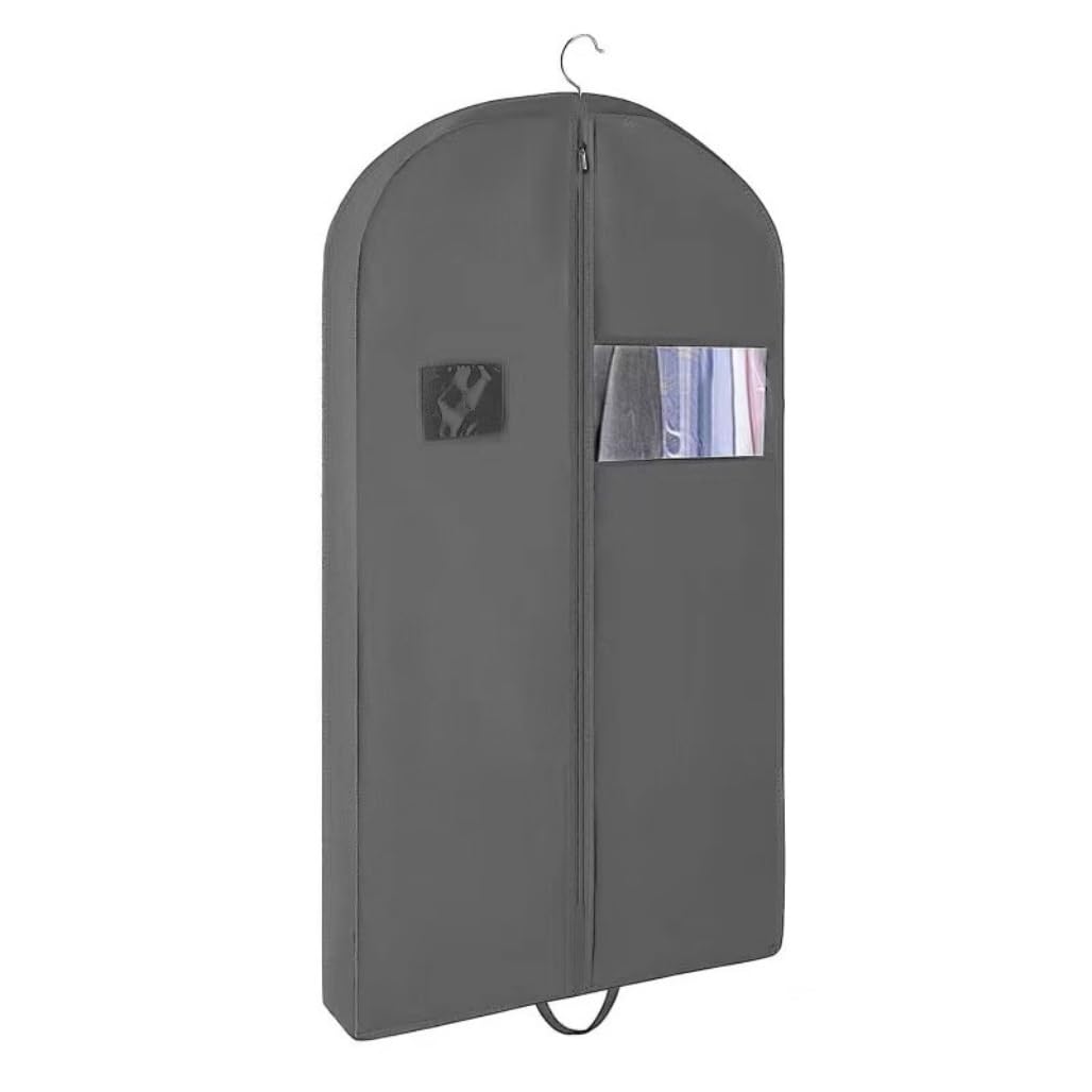 Bolsa De Traje Bolsa De Ropa Con Fuelle De 3,9 Pulgadas Para Viajes Y Almacenamiento Con Cremallera, Asas De Transporte Para Trajes, Vestidos, Abrigos, Paquete De 5 Para Almacenamiento De Vestidos(Gar