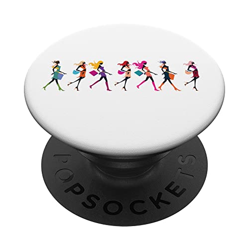 Style Icon s Stylistic Catwalk s Women's Colorful Fashion PopSockets Swappable PopGrip, Black