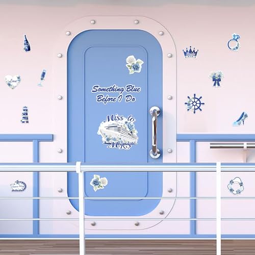 15 imanes decorativos azules para puertas boda miniatura 2