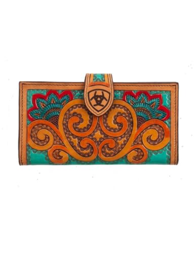 ARIAT Women's Paisley Design Wallet, Tan, One Size