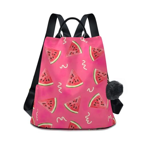 Mochila antirrobo mujer rosa Watermelon Slices evita hurtos gracias al cierre trasero