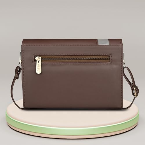 Image of ALSU Women's trendy Sling Bag | handbag | purse | crossbody bag| deattachable straps | adjustable straps |card slots side bag| phone pocket