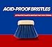 Bon Acid Proof Gong Brush Extra Stiff Plastic Bristles with 20 in. Durable Plastic Handle Heavy Duty Scrub Brush for Concrete Masonry and Surface Prep with 4 1/2 in. Wide Head and 1 1/2 in. Trim