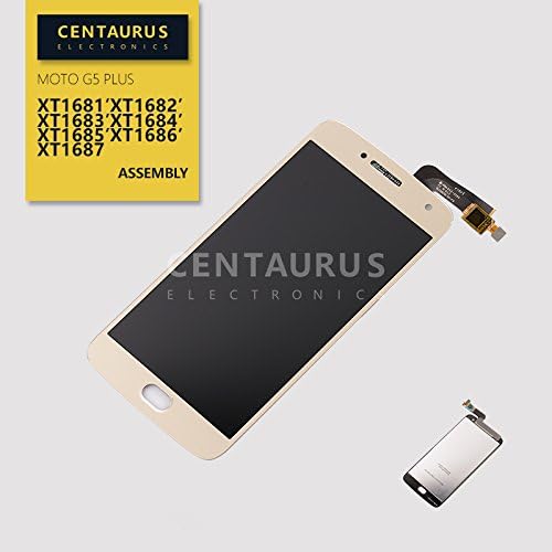 centaurus Replacement for Moto G5 Plus XT1686 XT1681 XT1683 XT1684 XT1685 XT1687 5.2" Assembly LCD Replacement Display Touch Screen Digitizer (Gold)