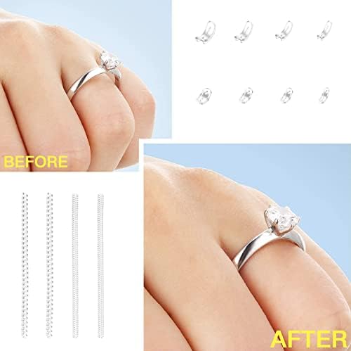 Ring Adjuster 20pcs Ring Resizer Ring Guard Ring Clips Invisible Ring Tightener Silicone Ring Size Adjuster Ring Spacer for Loose Rings