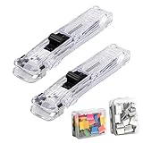 Heftgerät für Ordnerklammern, robustes und ergonomisches Bürobedarf, 2 Heftklammern mit für Lenkpapier, für Klassenzimmer, Häuser, Arbeitsräume, Tagungsorte,