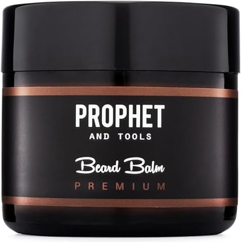 Prophet and Tools Organic Beard Balm - 12-Hour Hold for Styling, Enhances Thicker Beard Appearance, Moisturizes & Relieves Itch, Reduces Flaking, Suitable for All Hair Types - 2.1 oz Cover