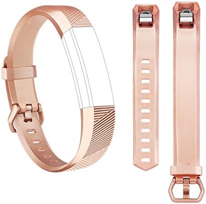 Tobfit for Fitbit Alta HR/Fitbit Alta Bands Large Small Straps Varied Colors and Editions for Fitbit Alta HR Fitbit Alta ((.Buckle Edition) Black+Gray+Gold+Rose Gold, Small) — view 2