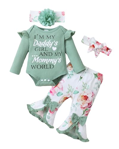SUNNY PIGGY Newborn Baby Girl Clothes Infant Outfits Romper Baby Girl Clothing Floral 0-3 Months...