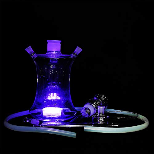YOJOLO Shisha Hookah Set Tragbare Shisha Mit LED-Licht 2 Schlauch-Shisha-Rohr Glas Shisha-Shisha-Komplettset Für Die… – Bild 4