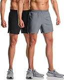 [ATHLIO] ショートパンツ インナー無し メンズ パンツ ランニングウェア ランニングパンツ ハーフパンツ 2枚 [UVカット・吸汗速乾] サッカー 野球 トレーニング フィットネス 筋トレ トレーニング ウェア 陸上 ジョギング ジム 筋肉 バスケ バスケットボール ランニング メッシュ ウォーキング CBH26-KLG_XL