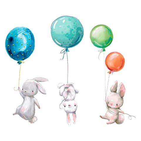 Pegatinas De Pared Globos Vinilo Decorativo Conejo Cover
