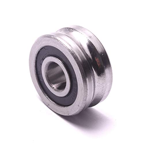 Atoplee 1Pc U Groove Sealed Ball Track Guide Bearing Double Row Angular Contact Ball Bearings Lfr50/8-6 #TOP10