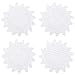 kilofly Crochet Cotton Lace Table Placemats Doilies Value Pack, 4pc, White, Net, 6 inch