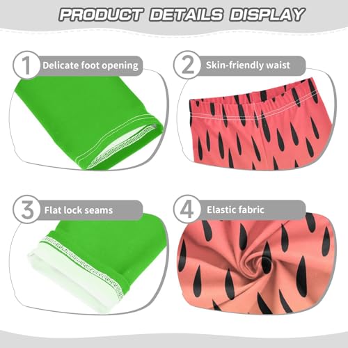 3D Watermelon Girls Leggings Ultra Soft Compression Yoga Gym Pants for Kids 4-10T3