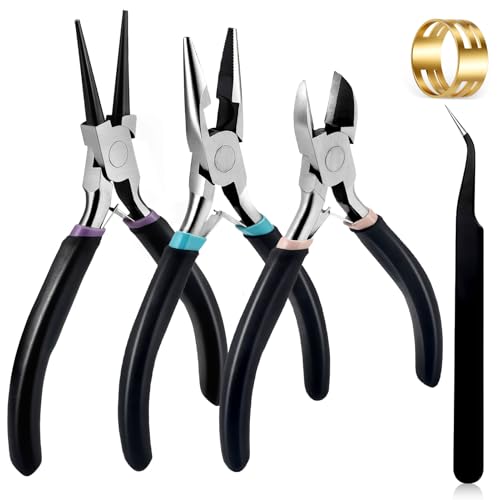 Reviews de Kits para hacer bisutería Top 10. 45 URSKYTOUS Juego de 3 piezas de alicates para joyería Kit de herramientas de alicates para hacer joyas Incluye alicates para hacer joyas de punta de aguja, punta de cadena, punta...