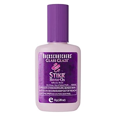 Backscratchers Glass Glaze Stikr Resin - Strong Nail Adhesive for Tips, Wraps, and Extensions 8g