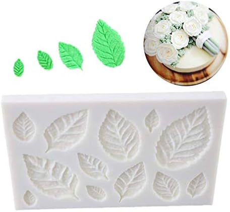 White 3D Leaves Shape Silicone Mold Fondant Sugarcraft Chocolate Candy Baking Mold DIY Cupcake Topper Decorating Tools Clay Mold by SamGreatWorld