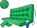 Cuscino per panca a dondolo da giardino, per panca altalena Hollywood, per interni ed esterni; 150 cm, colore verde