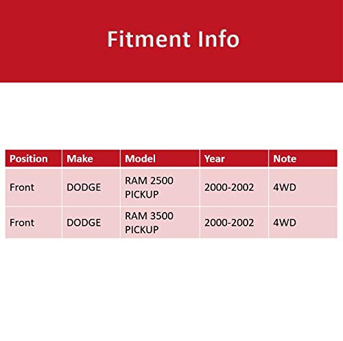 Longgo - Hu515063 X2 Front Wheel Bearing Hub Assembly 4X4/4Wd (Set Of 2 Pcs) For 2000~2002 Ram 2500,2000~2002 Ram 3500 #TOP5