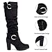 mysoft Women's Knee High Boots Fashion Chunky Block Heel Warm Winter Boots with Side Zippers